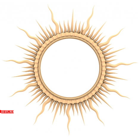 3D STL model of the Solar Crown for CNC milling