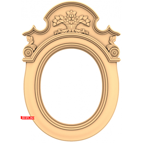 Vintage Elegant Frame STL 3D model for CNC