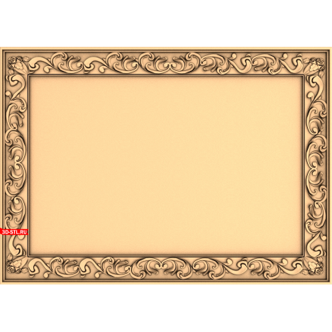 STL 3D model of the Ornate Elegance frame for CNC machine