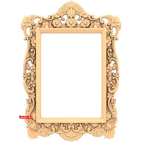 3D STL model of the Flower Inspiration frame for CNC