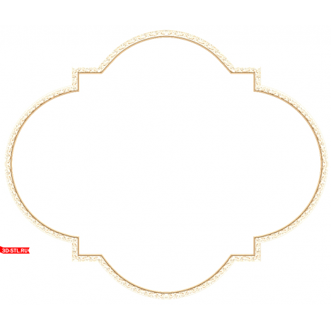 3D STL model of the Elegant Clover frame for CNC machine