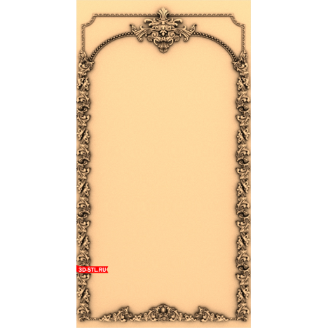 3D STL model of the Renaissance frame for CNC