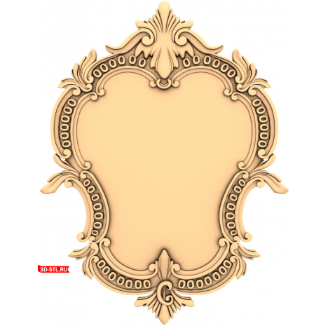 STL model of the carved frame Ornamental Classic for CNC
