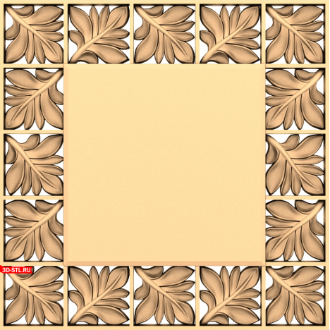 STL model of the Classic Foliage frame for CNC machine