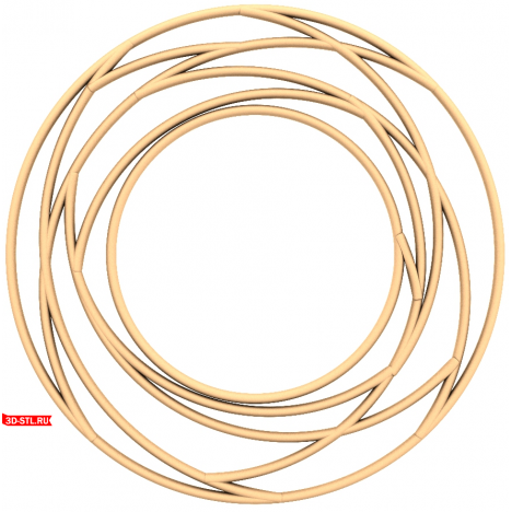 3D model of the Time Spiral frame for CNC - STL file for milling