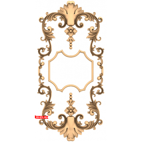 3D STL model - Baroque Grace Frame