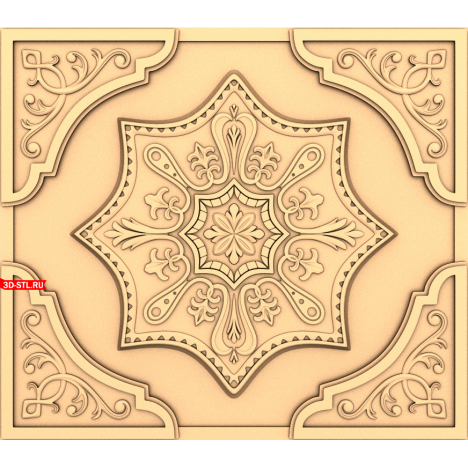 3D model of the Ariadne's Flower rosette for CNC machines in STL format.