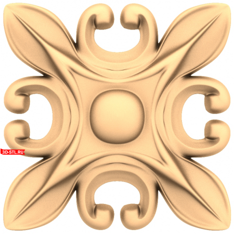 Elegant Clover Reticle STL model for CNC