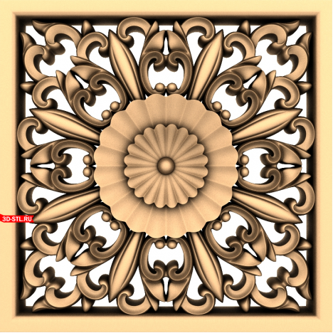 3D model of the Flower Waltz rosette in STL format