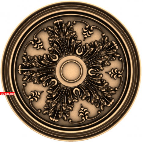 3D model of the Royal Crown rosette for CNC in STL format