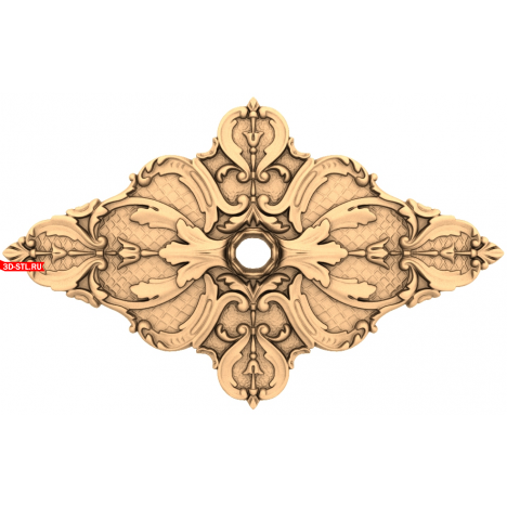 Renaissance Splendor Rosette - 3D STL model for CNC