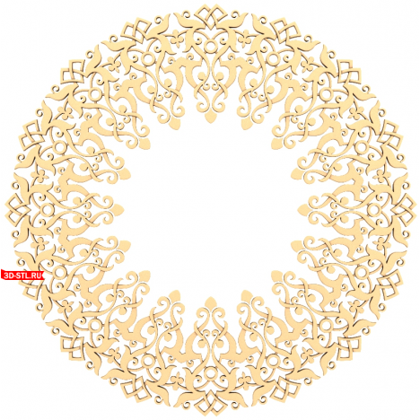3D Model of the Openwork Symphony Rosette for CNC