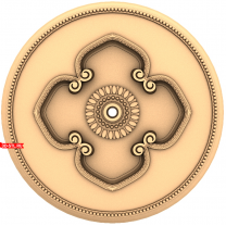 Art Nouveau Ornamental Flower Rosette
