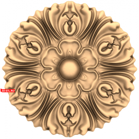 Wave of Eternity rosette 3D STL model for CNC