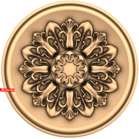 Classic rosette - 3D model in STL format for CNC machine