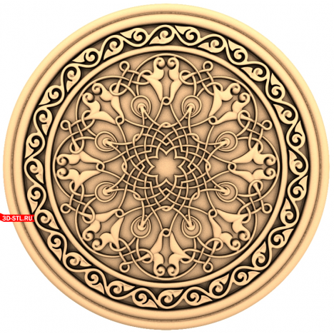 3D model of the Celtic Circle rosette for CNC machine in STL format
