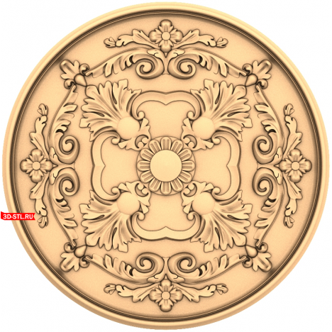 3D model of the Renaissance Rosette in STL format for CNC machines