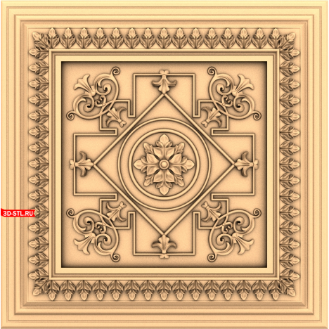 Florentine Symphony - 3D STL model of the rosette