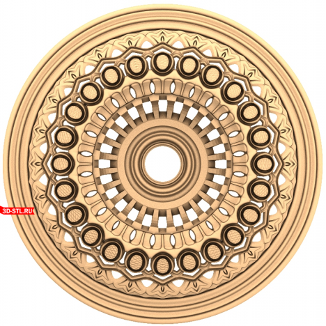 Vintage Harmony - STL model of a rosette for CNC