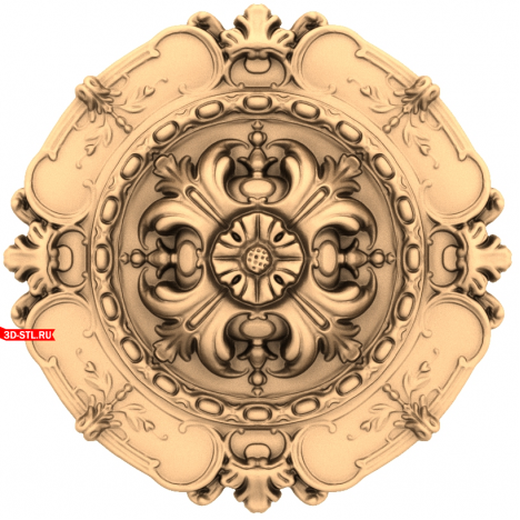 3D model of the Baroque Elegance rosette in STL format