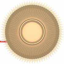 Sun Rays Rosette