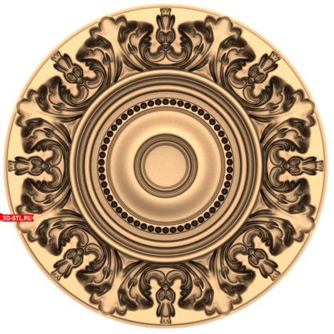 3D model of the Royal Elegy rosette for CNC