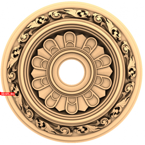 A beautiful 3D model of the Vortex of Light socket in STL format for CNC.