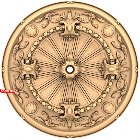 3D STL model of the Royal Rosette for CNC