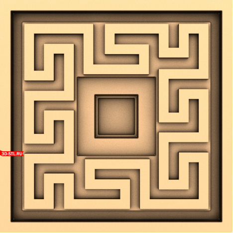 3D model of the Classic Labyrinth socket in STL format for CNC