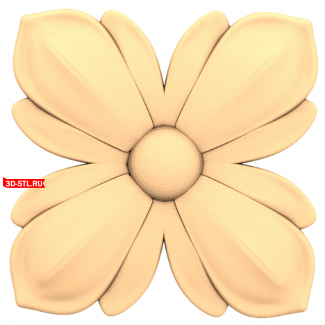 3D model of the Elegance Flower in STL format for CNC