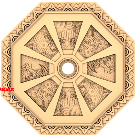 Luxurious 3D model of Royal Heraldry for CNC