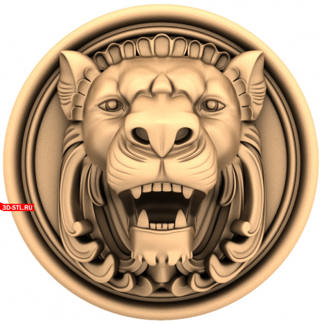 3D model of the Lion's Crown for CNC in STL format