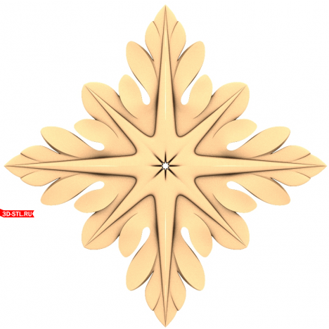3D model of the Branched Grace rosette in STL format