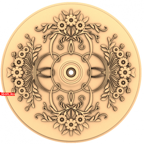 3D model of the Flower Symphony socket for CNC