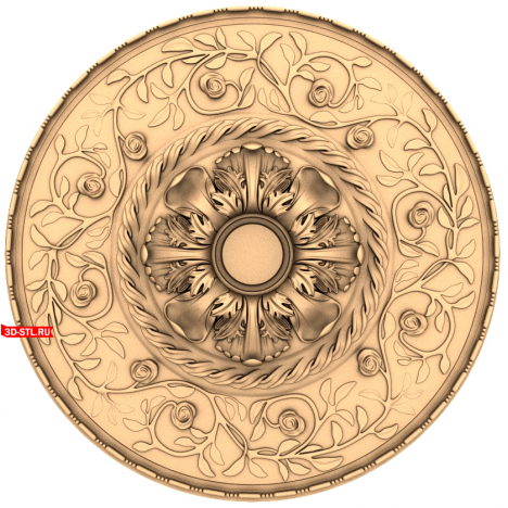 Floral Gloss STL model for CNC machines