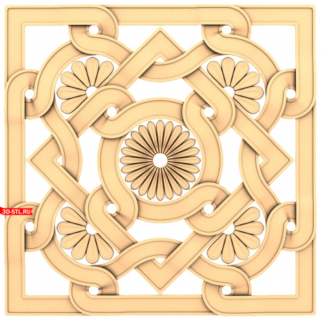 3D STL Model for CNC Flower Maze