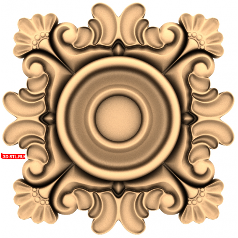 Floral Symphony - Elegant 3D CNC Rosette Model