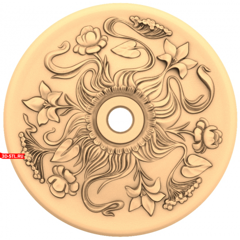 3D model of the Flower Vortex socket for CNC