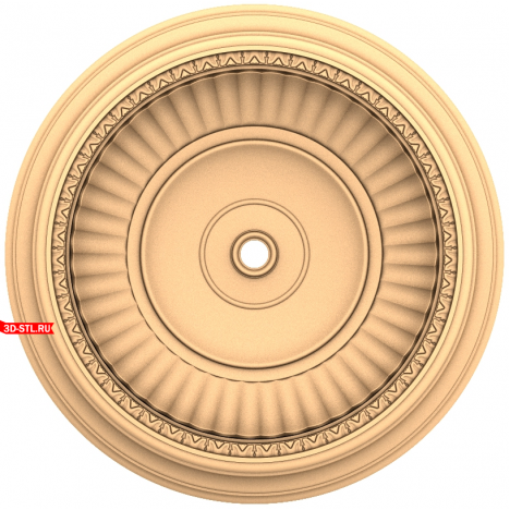 3D model of the Classic Renaissance rosette for CNC in STL format