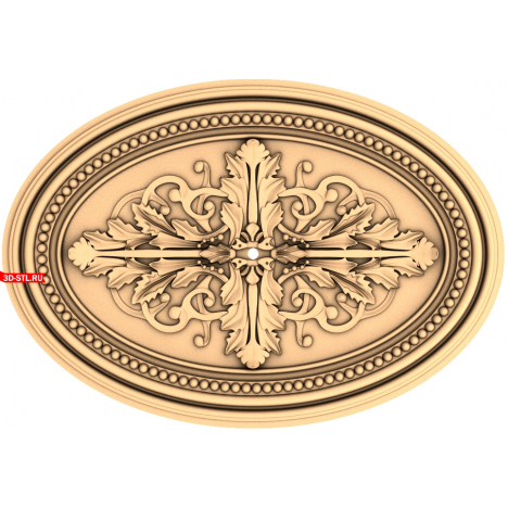 Elegant Wreath 3D STL model for CNC