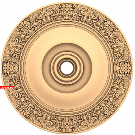 CNC Rosette Royal Ornament - STL model