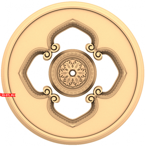 Vintage Harmony Rosette - 3D STL model for CNC