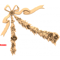Flower decoration with a bow