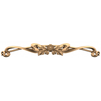 Carved decor with a flower