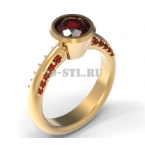 3D ring with stones No. 198