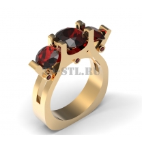 3D ring with stones No. 132