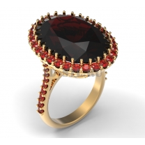 3D ring with stones No. 184