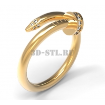 3D ring with stones No. 219