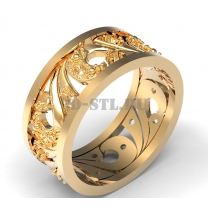 3D ring with stones No. 47