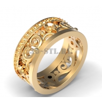 3D кольцо с камнями №409